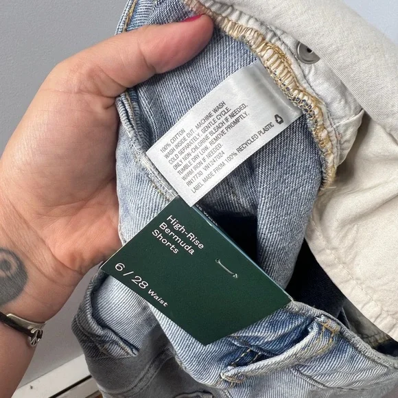 Wild fable nwt high rise Bermuda shorts - medium blue - Picture 4 of 4